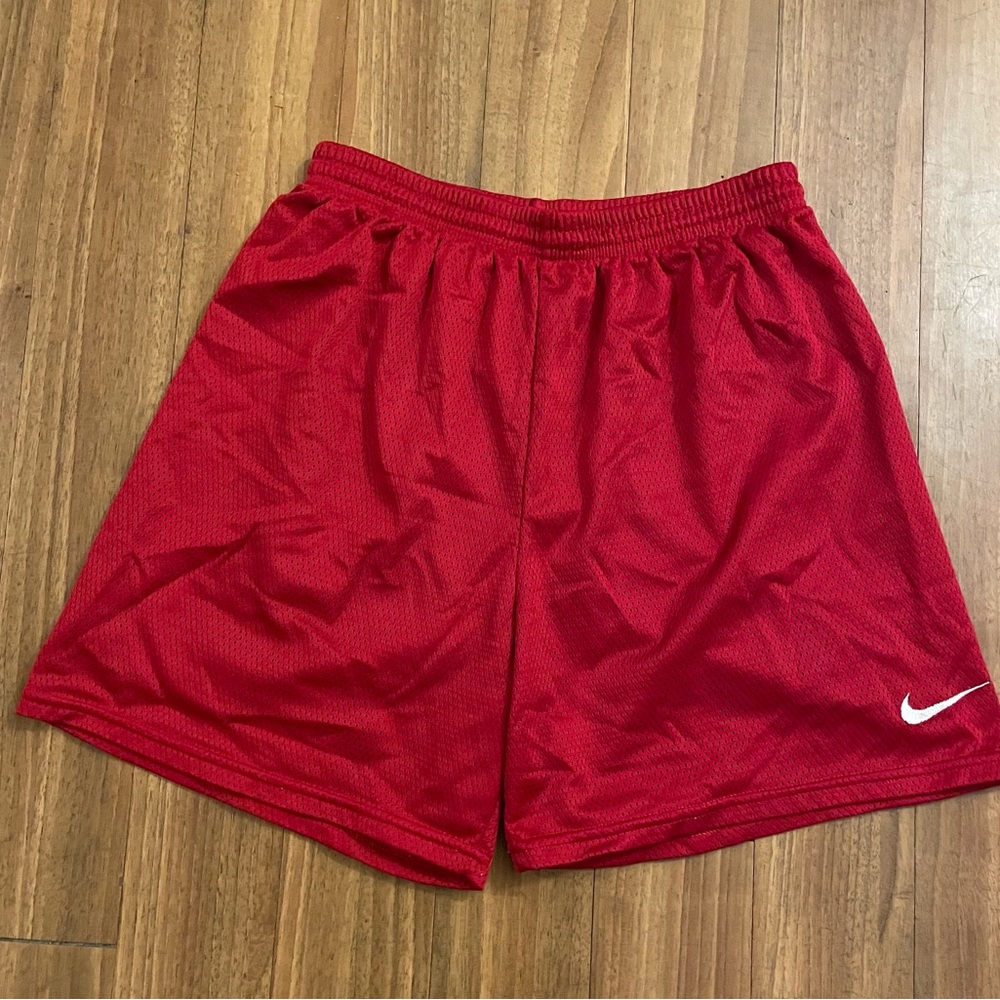 Vintage Nike Men's Red Athletic Shorts